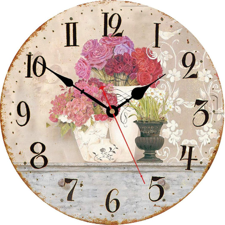 14 Inch Kitchen Wall Clock,Farmhouse Decor Wall Clocks,Silent Non-Ticking  Decorative Clocks,Battery Operated Rustic Wall Clock,Home Decor Wall Clocks  ...