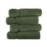 dark green bath towels