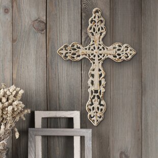 Cross Crucifix Cast Iron Wall Hanging New Vintage Style Home Decor 