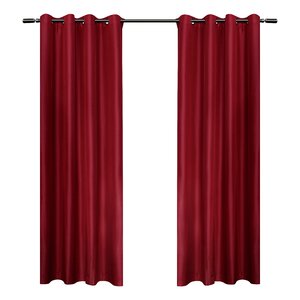Britain Solid Room Darkening Grommet Curtain Panels (Set of 2)