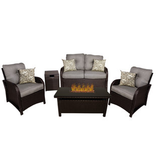 Hargrove 5 Piece Sofa Set with Cushions by