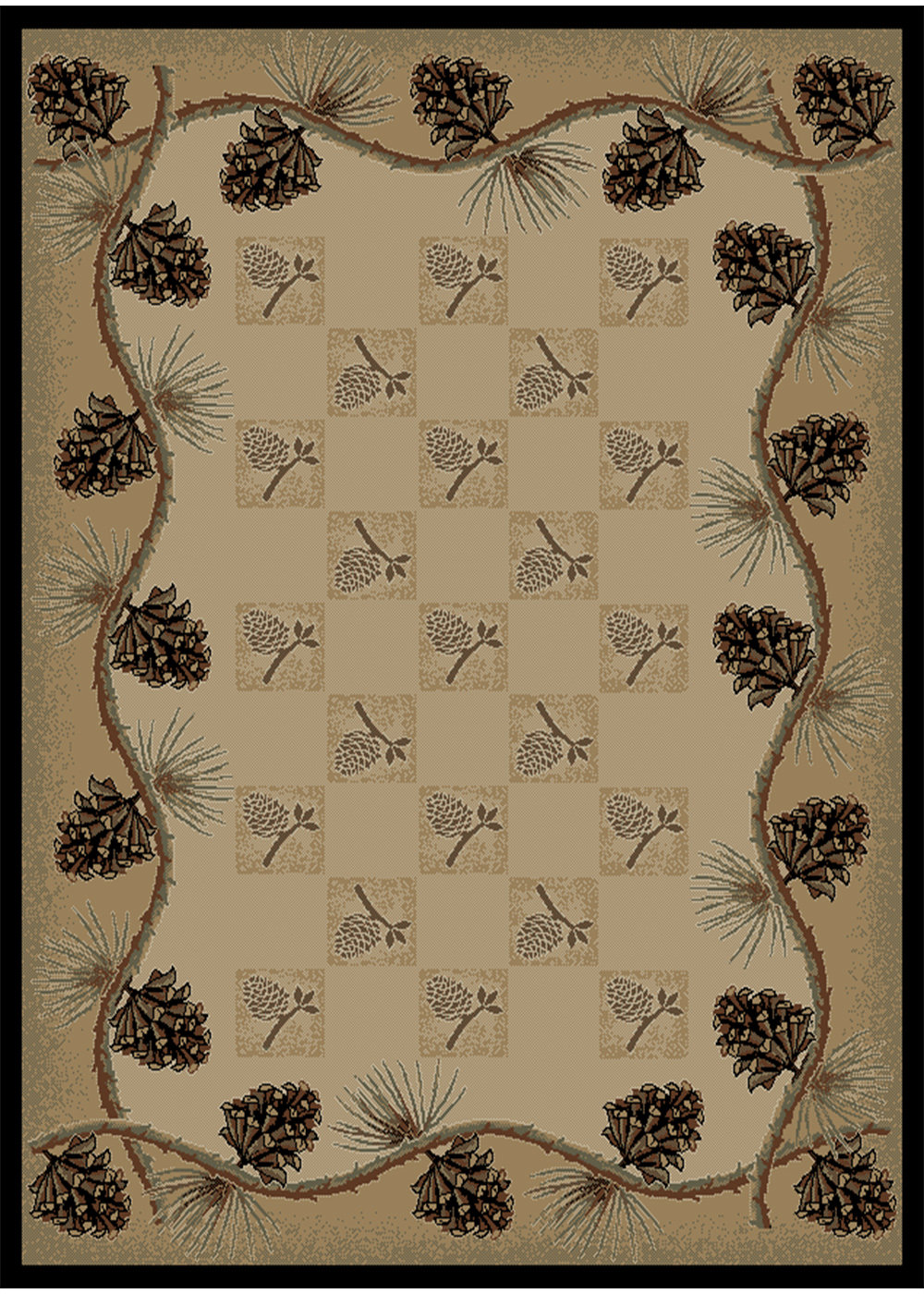 Loon Peak Chateaux Pine Bluff Cabin Ivory Area Rug Reviews Wayfair