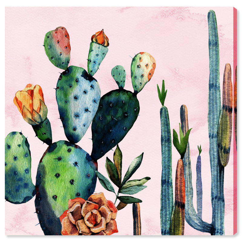 Ivy Bronx Watercolor Succulents Watercolor Painting Print On