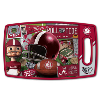 NCAA Alabama Crimson Tide Retro Series Cutting Board YouTheFan Team Alabama Crimson Tide