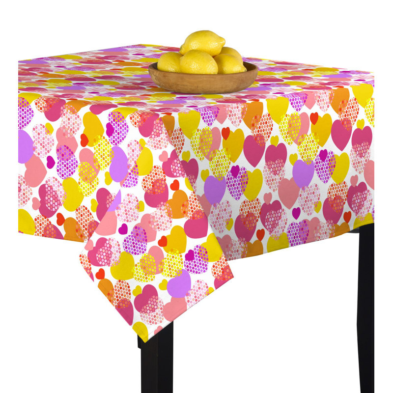 East Urban Home Confetti Hearts Tablecloth Wayfair