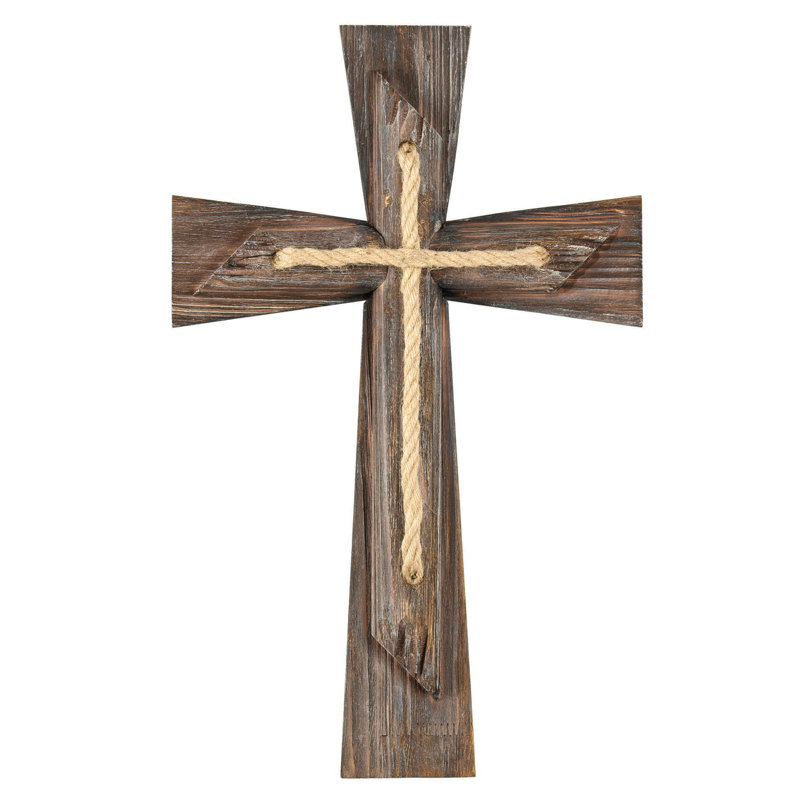 Winston Porter Cross Wood With Lasso Wall Decor Wayfair