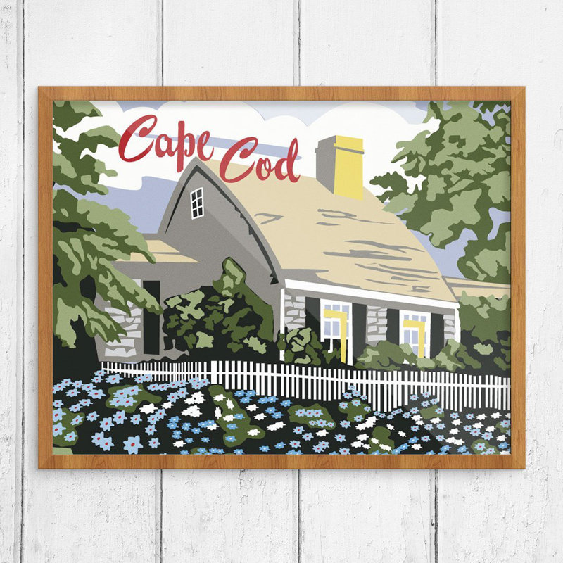 Winston Porter Paint By Number Cape Cod Cottage Graphic Art