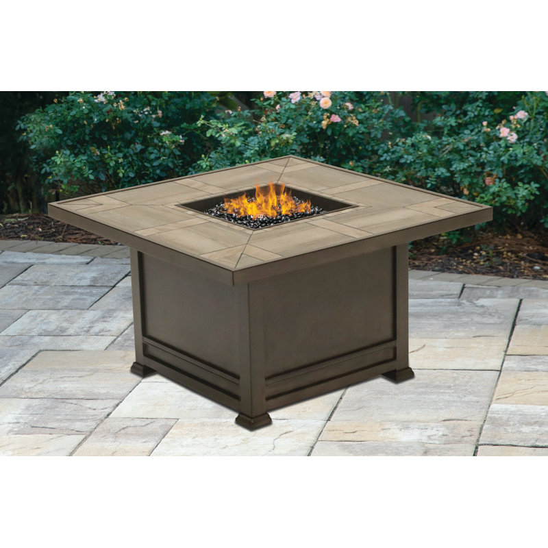 Clayton Porcelain Propane Fire Pit Table