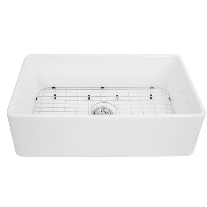 Charleston 33 L X 20 W Farmhouse Kitchen Sink With Basket Strainer