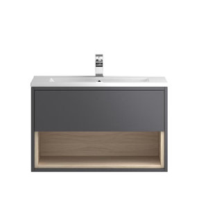 Ultra 80 cm Wandmontierter Waschtisch Coast mit ..