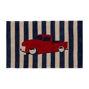 Cherish Navy/Red Stripe Area Rug