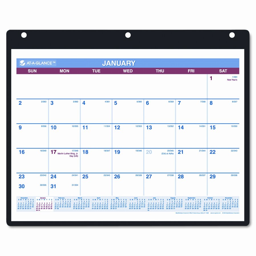 Monthly Desk Pad Calendar