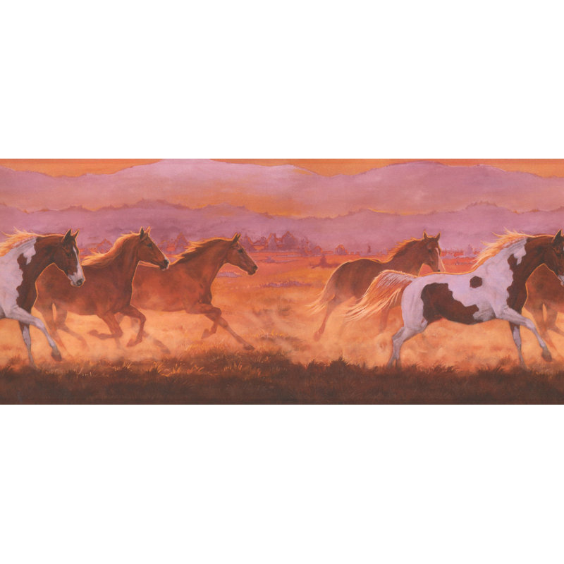 Darby Home Co Estevao Beautiful Galloping Horses In The Wild 15 L