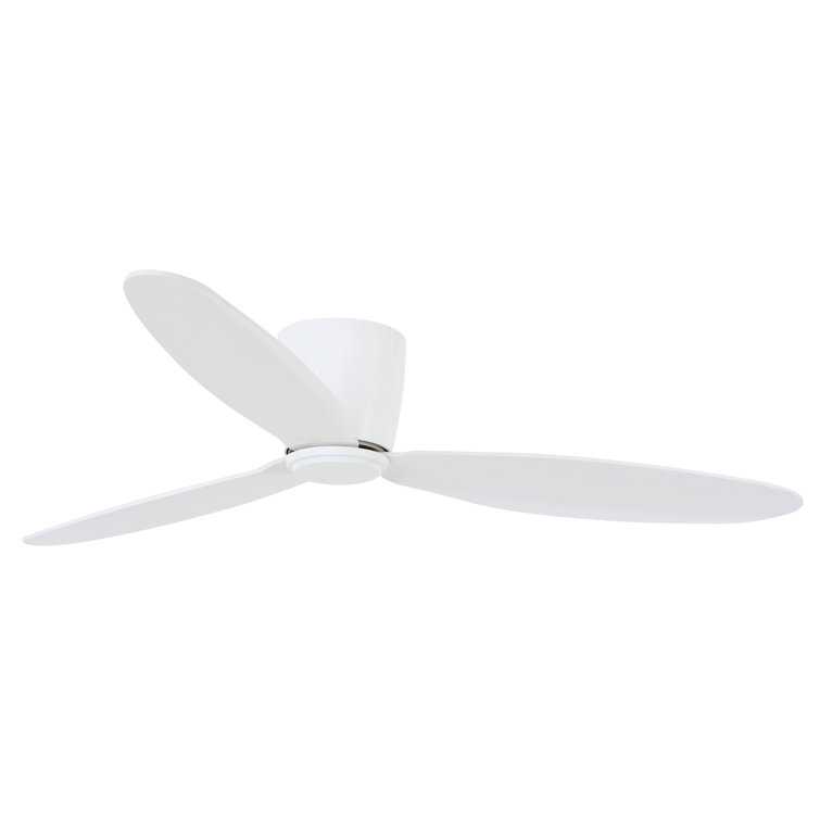 Orren Ellis 52 Anadarko 3 Blade Flush Mount Ceiling Fan With Remote Control Reviews Wayfair