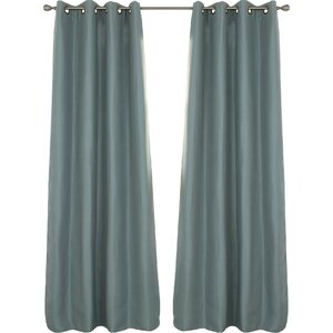 Solid Blackout Grommet Single Curtain Panel