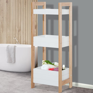Bathroom Shelves Wayfair Co Uk Bamboo 19 5 X 76cm Bathroom Shelf