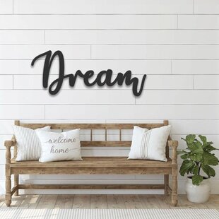 Follow Your Dream Banner Hanging Plaque Home Wall Sign Kitchen Living Room Décor
