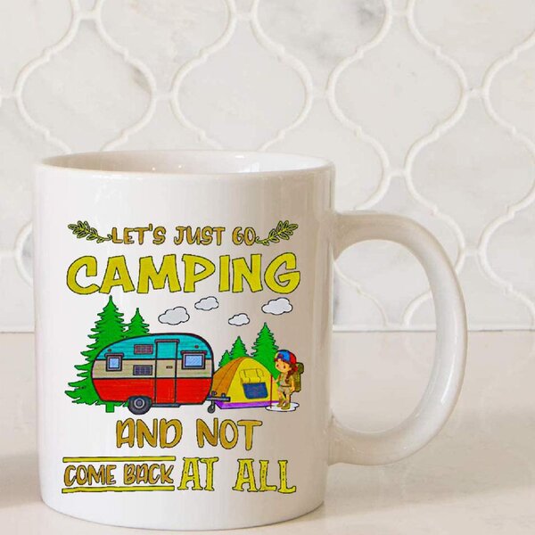 Camping Adventure Joke NOVELTY MUG Funny Mugs Home Is Where The Tents Pitched 