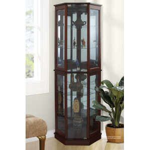 Biali Lighted Corner Curio Cabinet by Andover Mi..