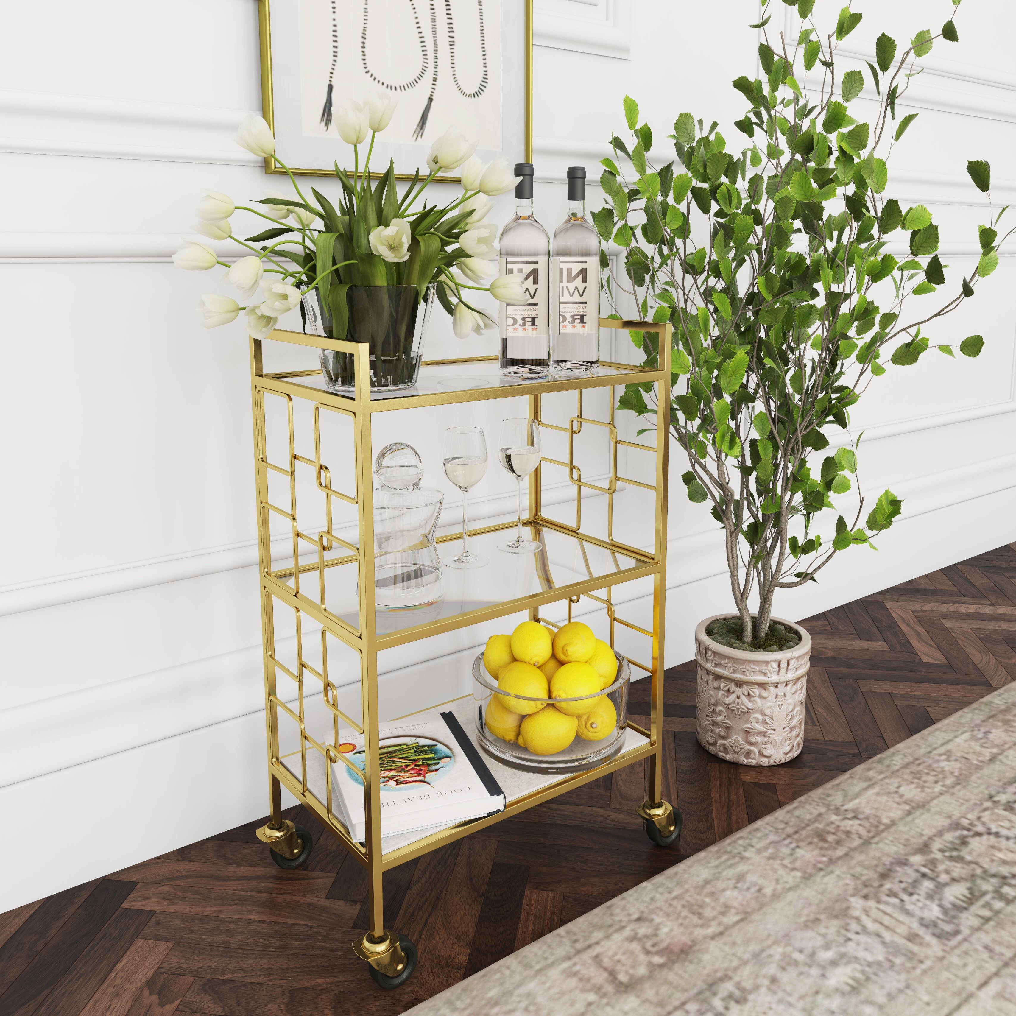 Brayden Studio® Vestavia Bar Cart & Reviews | Wayfair