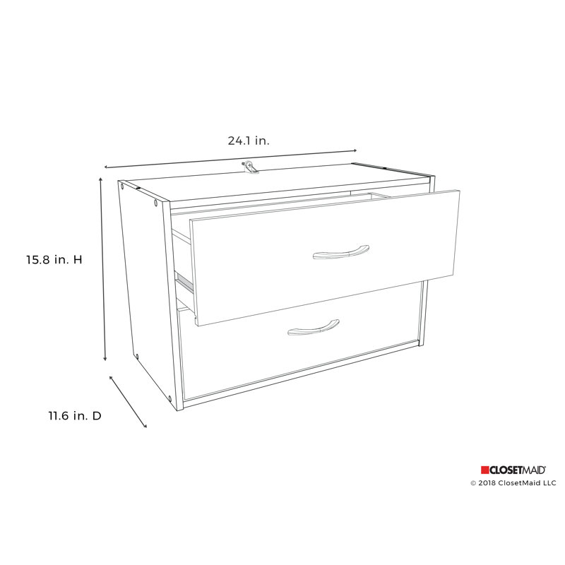 Closetmaid 2 Drawer Nightstand Reviews Wayfair