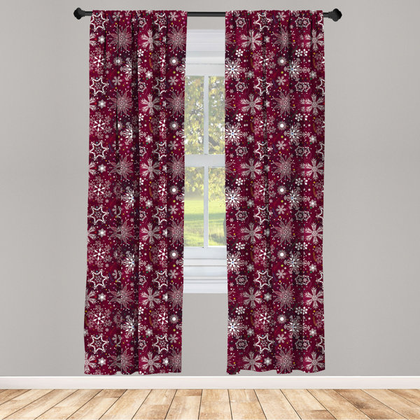 Maroon Curtains Wayfair If you have wood floors, get an area rug maybe a persian rug with all your colors. maroon curtains