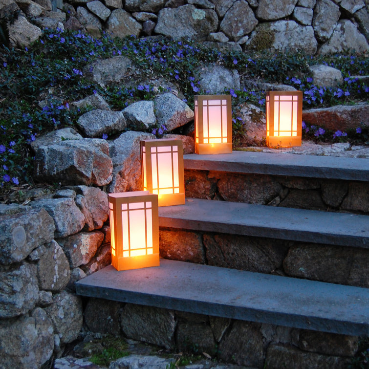 The Holiday Aisle® Plastic Luminaria Bags Gold Window Luminary Light