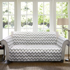 Chevron Box Cushion Sofa Slipcover