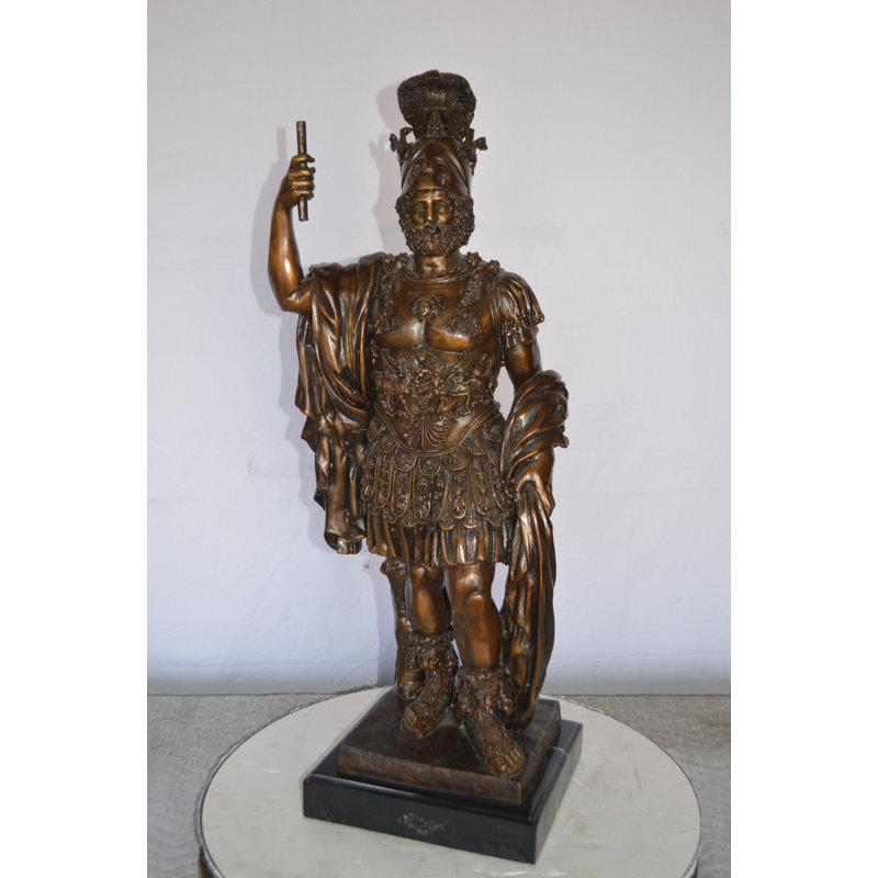 World Menagerie Herakleios Mars Ultor Mounted On A Marble Base Statue Wayfair