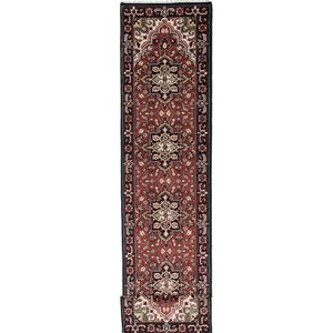 One-of-a-Kind Bovell Hand-Knotted Red/Black Area Rug