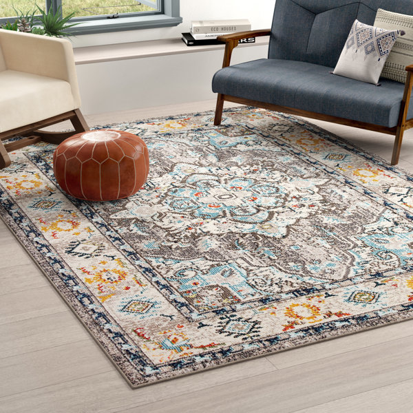 Mistana™ Osias Oriental Blue/Beige/Brown Area Rug & Reviews | Wayfair