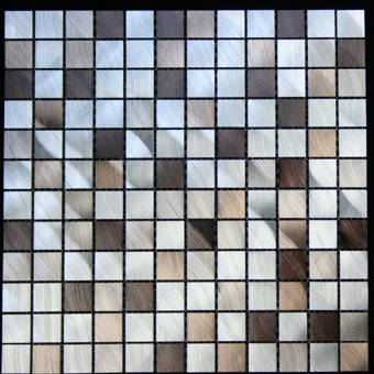 Eden Mosaic Tile 11 8 X 11 8 Metal Glass Mosaic Tile Wayfair
