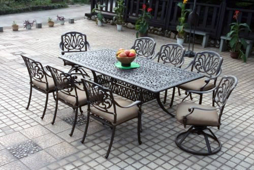 Astoria Grand Skyloft 9 Piece Rectangular Dining Set With Cushions Reviews Wayfair