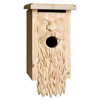 Woods Spirit rustic Owl Face Bird House Birdhouse Whimsical Garden Decor Hanger