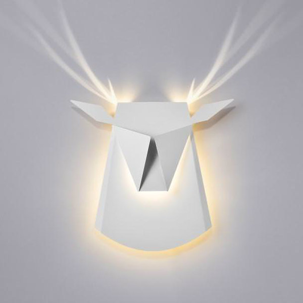 Ebern Designs Sevda Aluminium Deer Head Luminary 1 Light Flush Mount Wayfair Co Uk