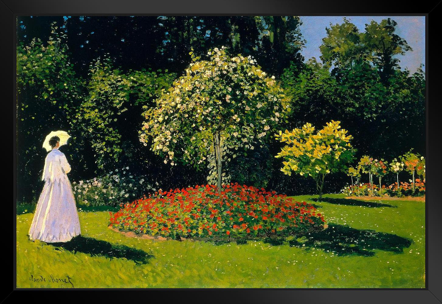Vault W Artwork Claude Woman In The Garden Impressionist Art