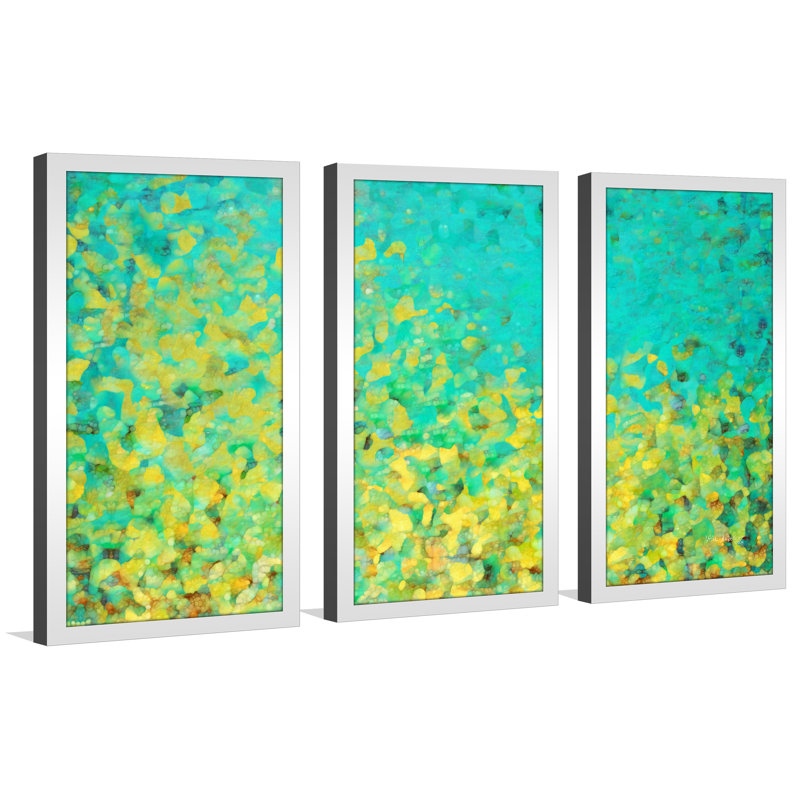 Picture Perfect International Underwater 4 Framed Plexiglass Art Set of 3 Wall-Decor 13.5 W x 25.5 H x 1 D
