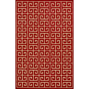 Glenoe Tan/Red Indoor/Outdoor Area Rug