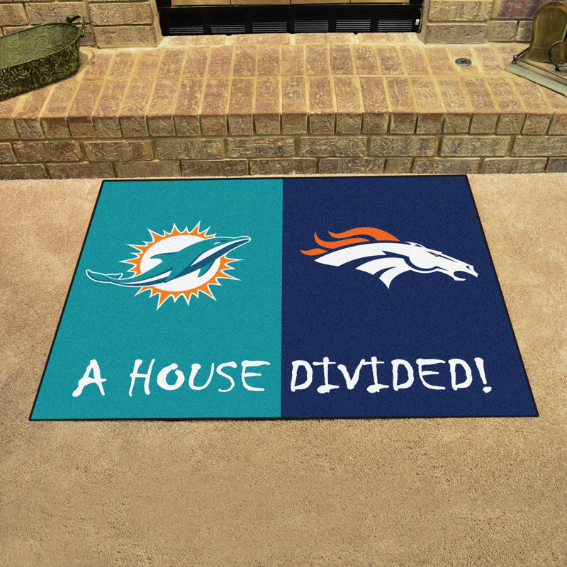 Fanmats Nfl Miami Dolphins Denver Broncos 42 5 In X 33 75 In Non