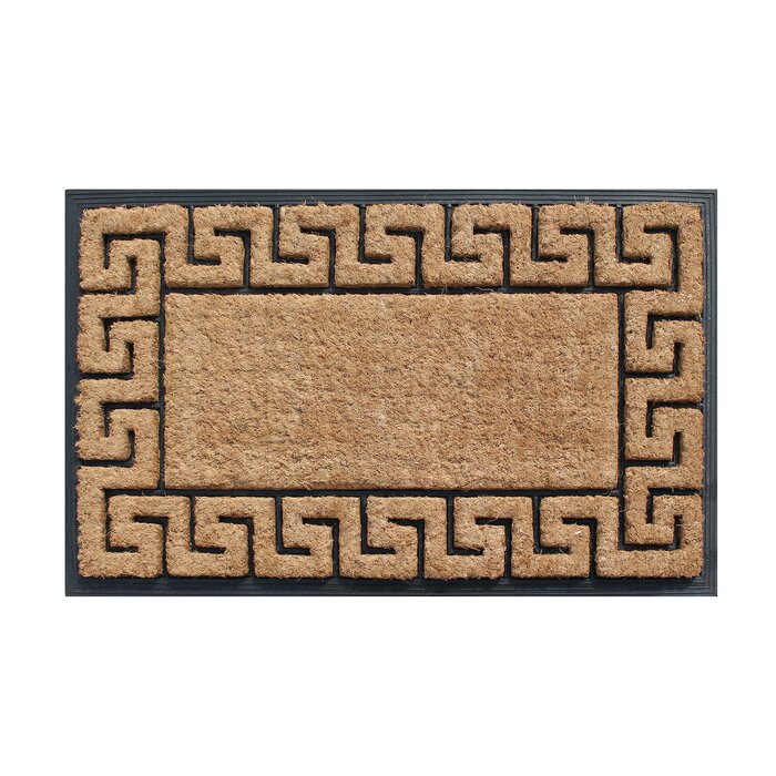 Greek Key Border Door Mat