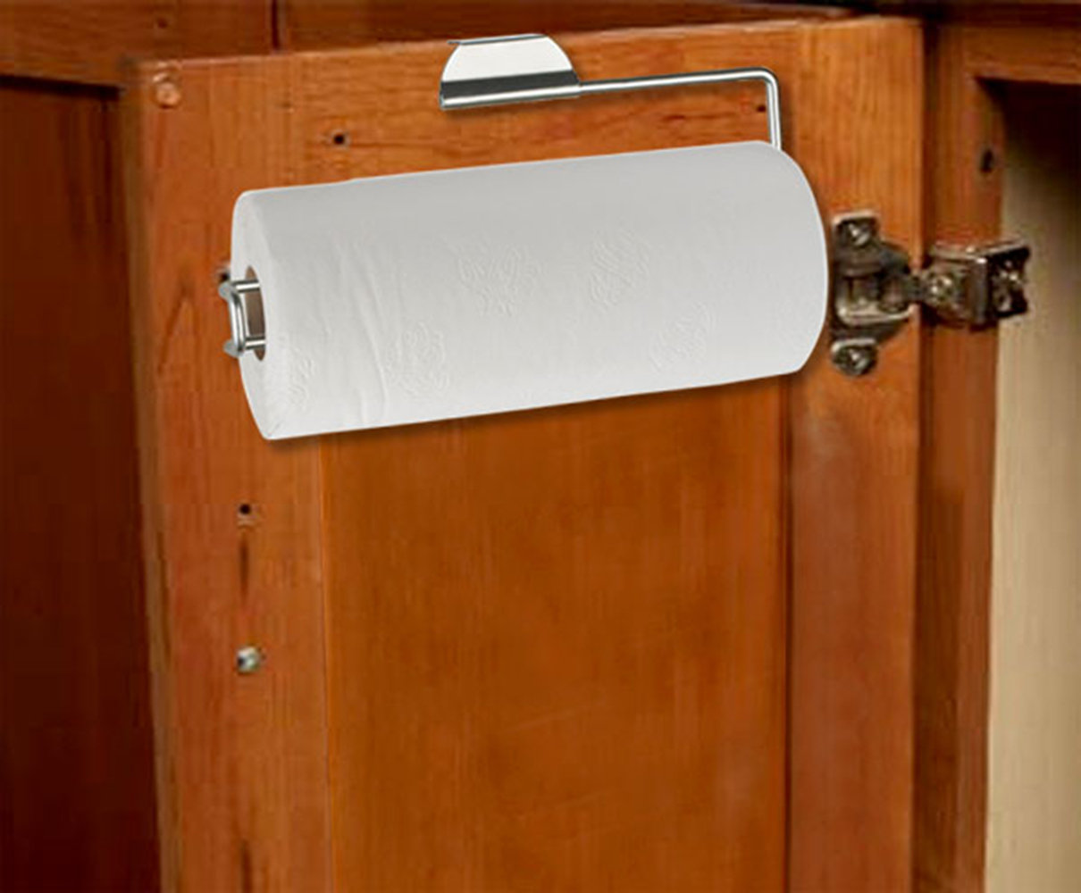 Rebrilliant Satin Nickel Over The Door Wall/Under Mounted Paper Towel Holder & Reviews