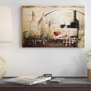 Tuscan Vineyard Wine Graphic Art Print On Canvas Tuscan Vineyard Wine Graphic Art Print On Canvas