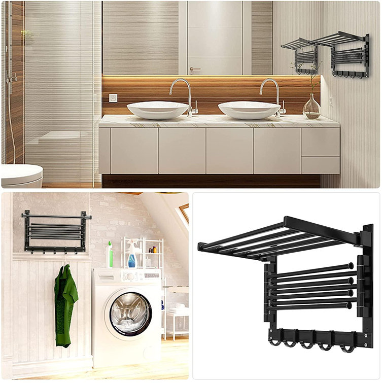 Foldable Bathroom Wall Mounted Towel Holder Storage Cabinet Laundry Storage Foldable Bathroom Wall Mounted Towel Holder Storage Cabinet Laundry Storage