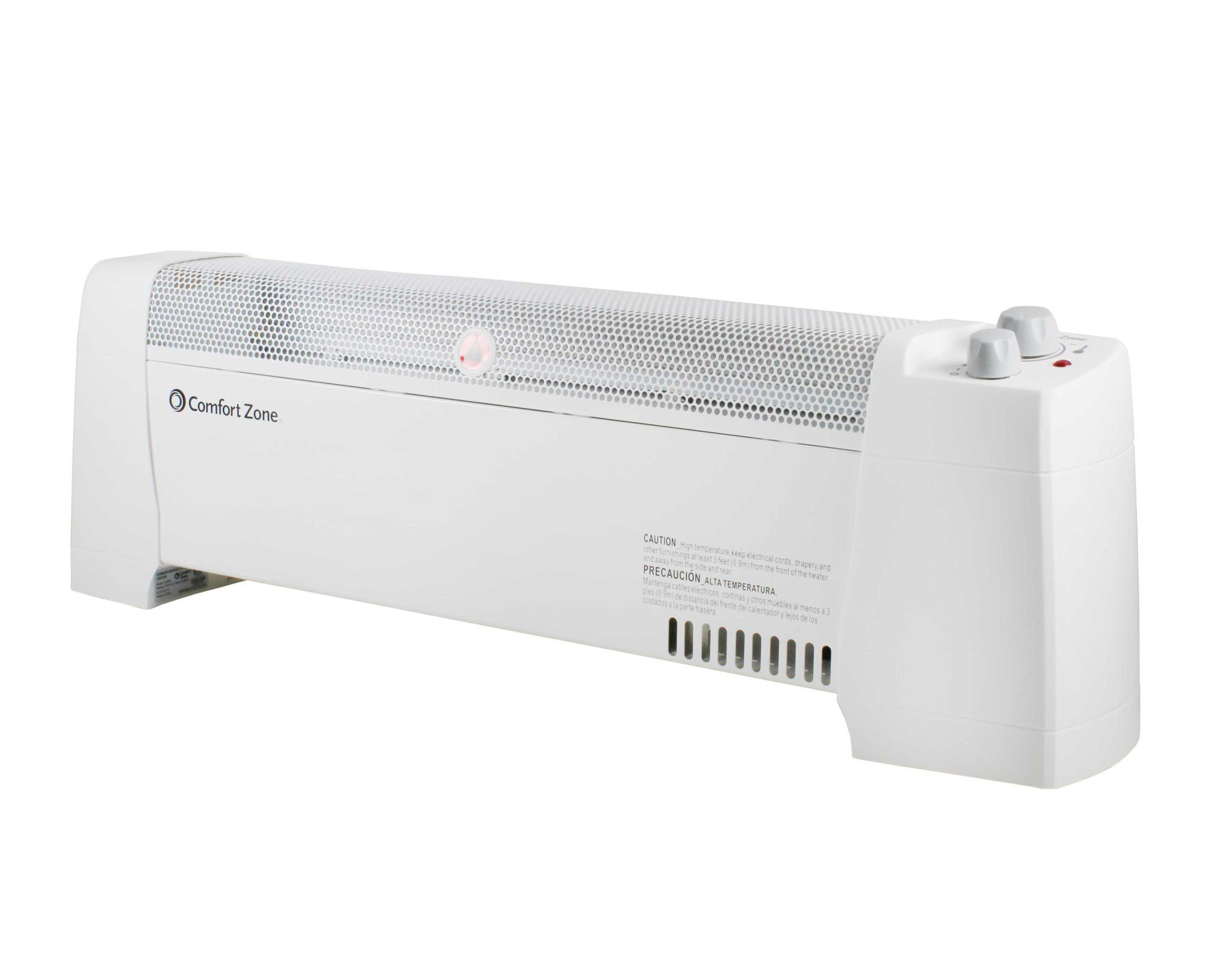 Comfort Zone 1500 Watt Electric Convection Baseboard Heater With