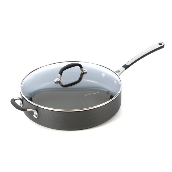 GASTRO Premium Shallow Casserole Pot and Lid Stainless Steel Saute Pan Induction 