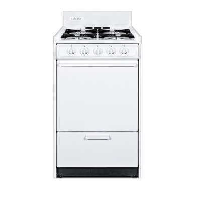 Summit 20" 2.46 cu ft. Freestanding Gas Range with Battery Start Summit Appliance