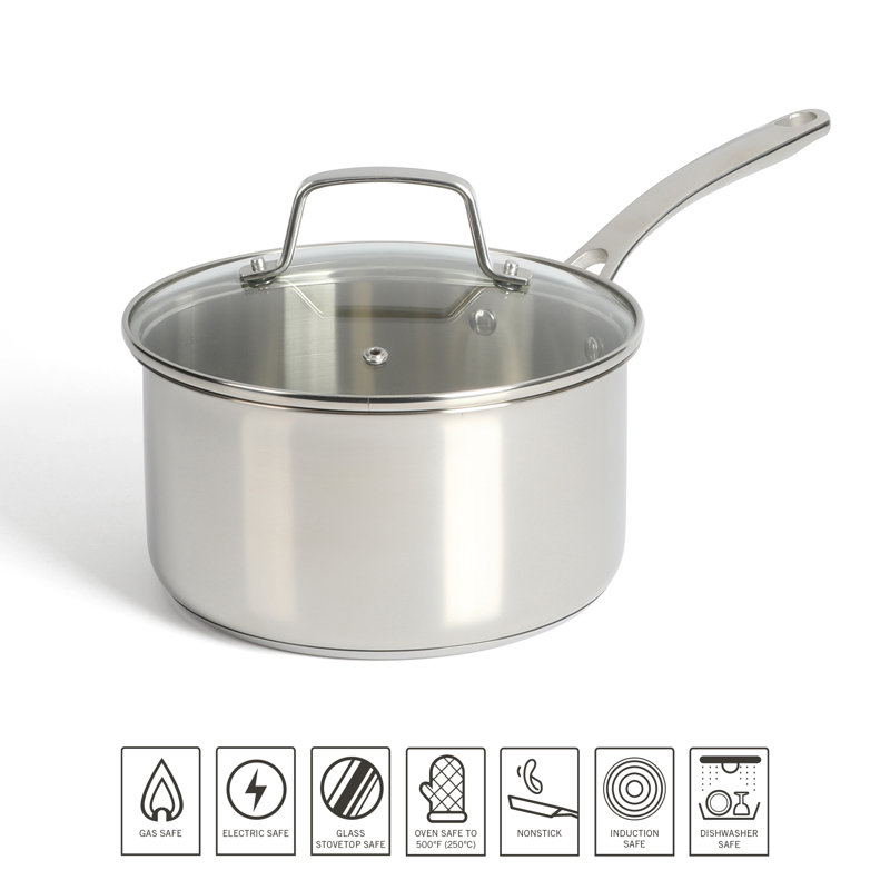 Martha Stewart 3.5 Quarts Stainless Steel (18/8) Saucepan | Wayfair