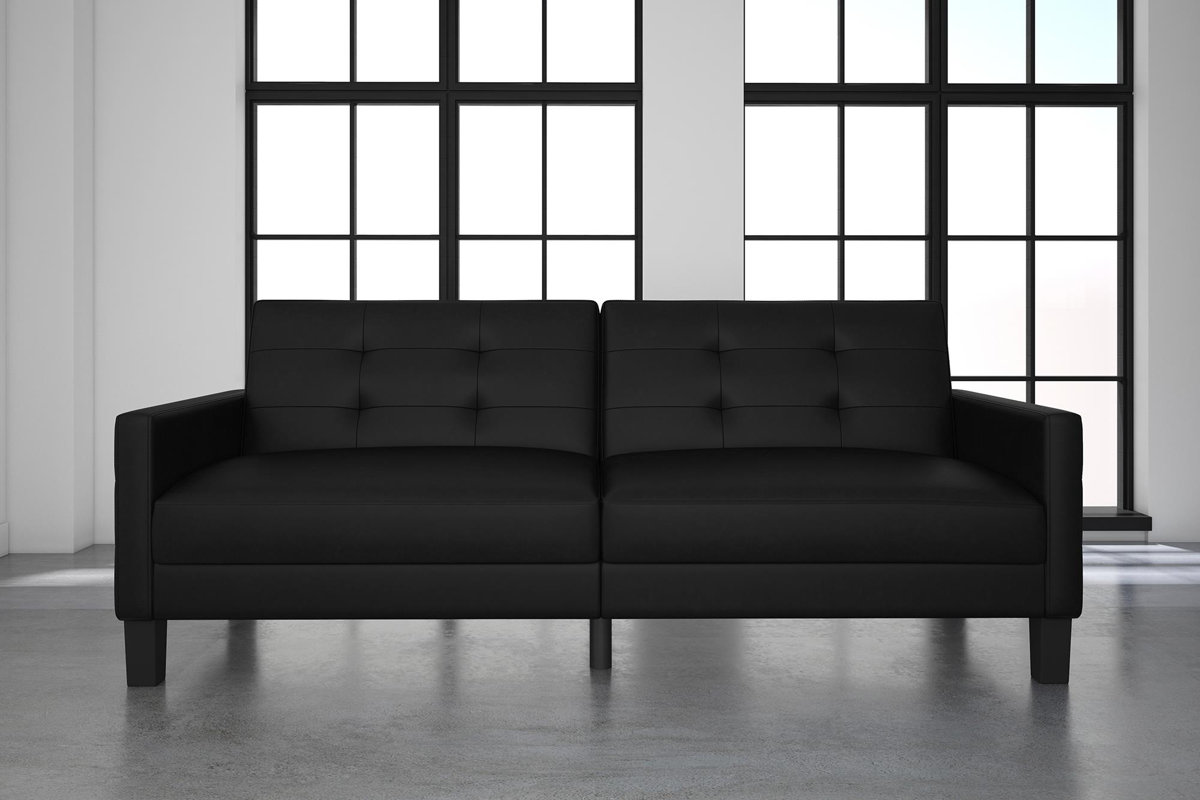 Ebern Designs Anabelle Faux Leather Convertible Sofa Reviews - Defaultname ebern designs anabelle faux leather convertible sofa reviews - defaultname