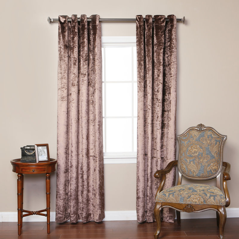 Best Home Fashion, Inc. Velvet Grommet Top Curtain Panels & Reviews