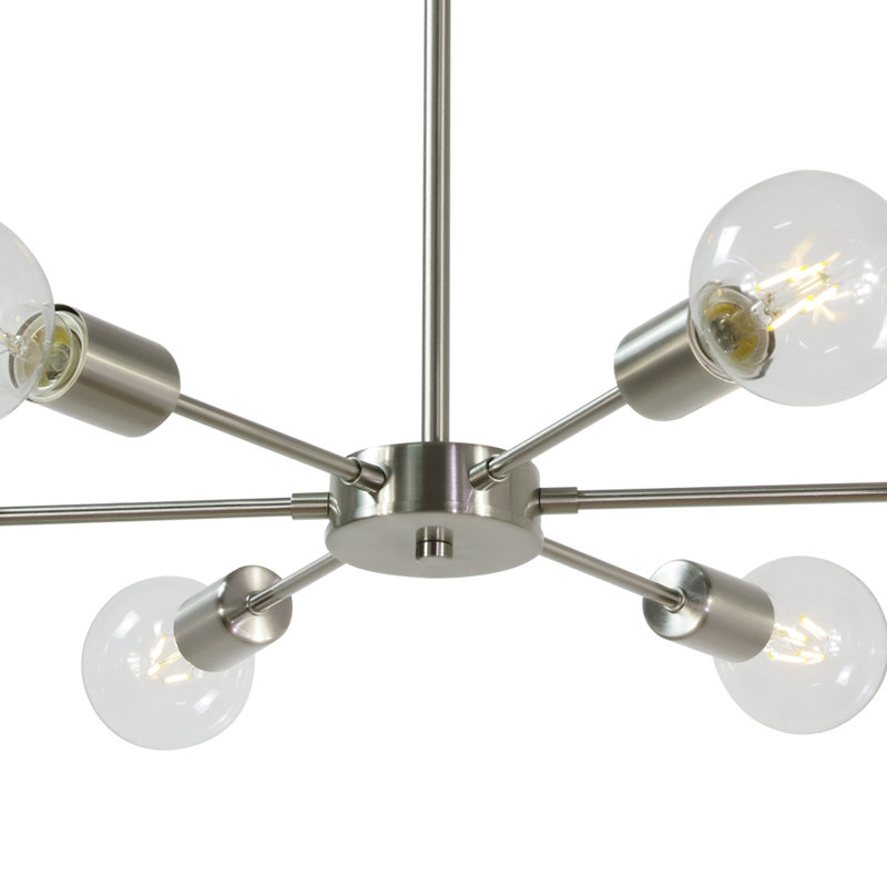 Corrigan Studio Lorin 6 Light Sputnik Modern Linear Chandelier Reviews Wayfair